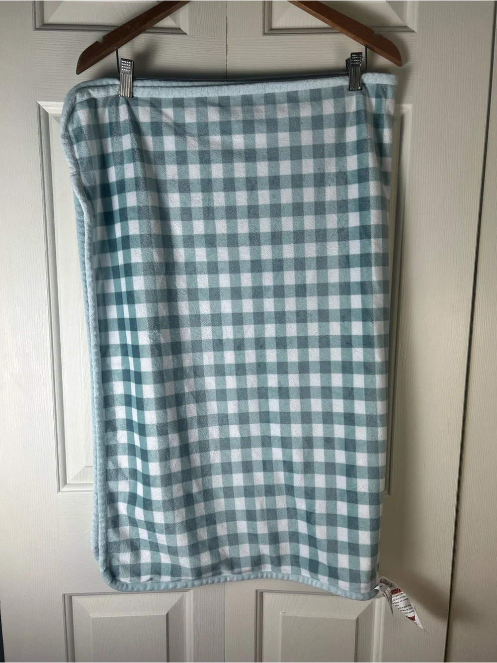 Modern Moments by Gerber Mountains Baby Blanket Blue Green White Trees Plaid